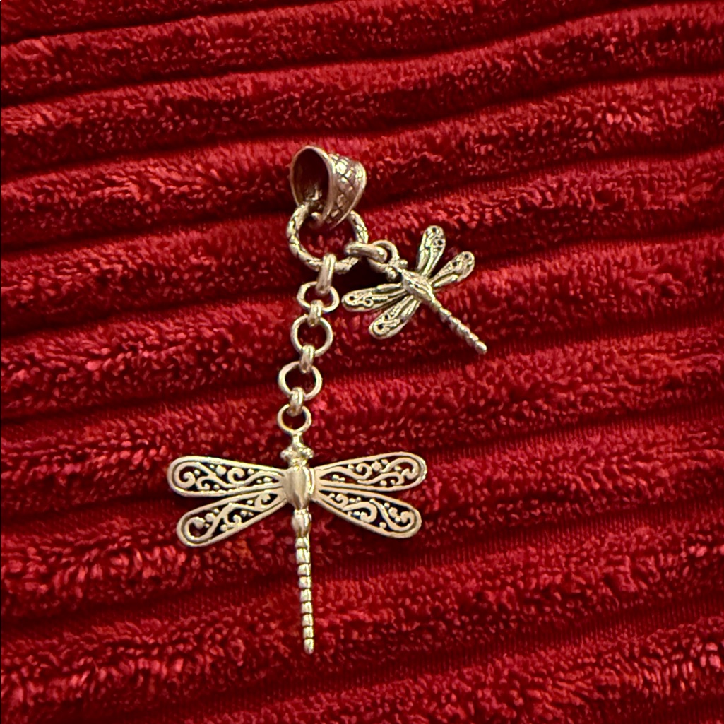 Sterling Silver Dragonfly Pendant Charm
